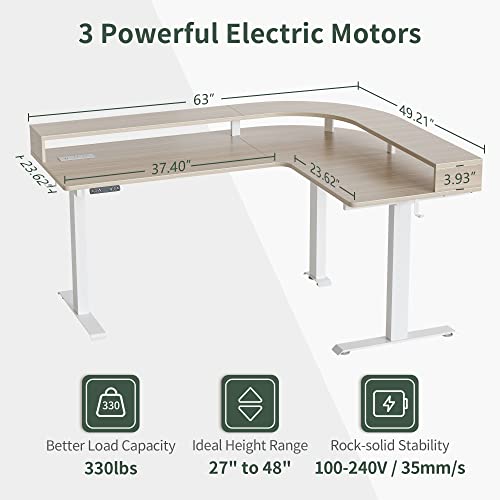 FEZIBO L Shaped standing desk