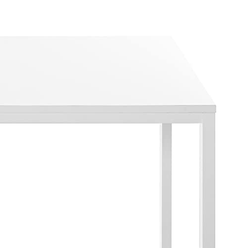 ZINUS Jennifer 55 Inch White Frame Desk / Computer Workstation / Office Desk / Easy Assembly, White