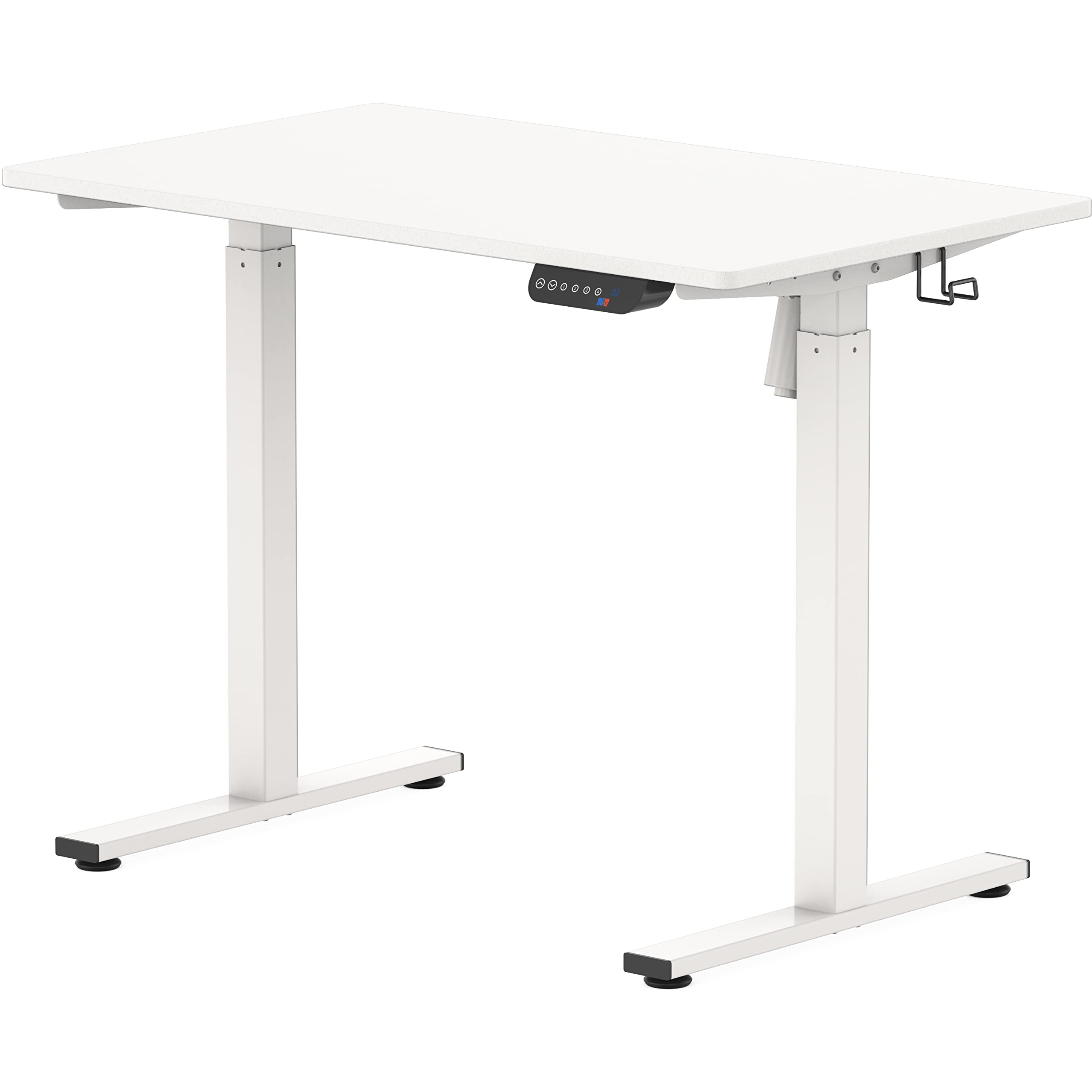 SHW Electric Height Adjustable Desk with Memory Preset, 40 x 24 Inches, White