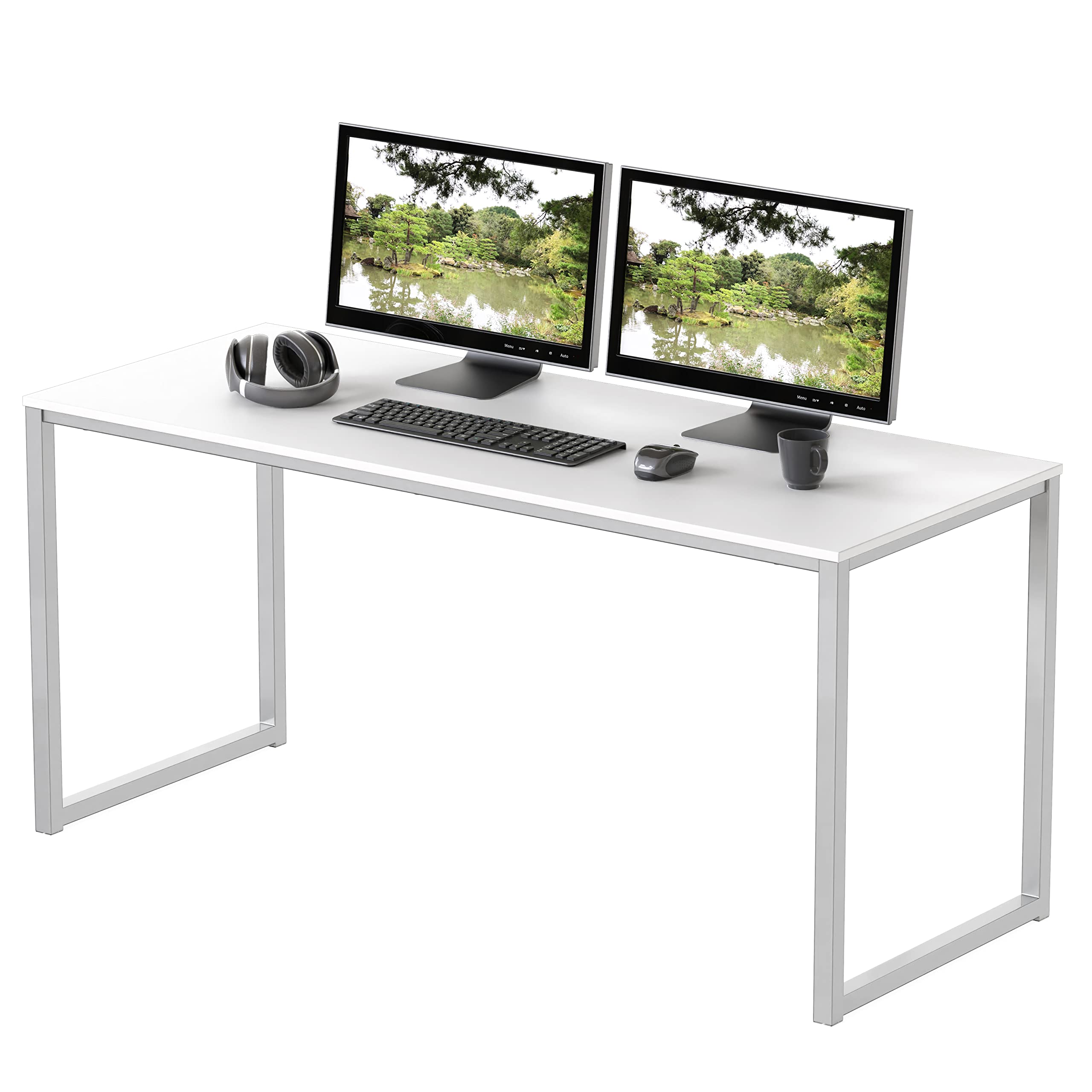 SHW Home Office 48-Inch Computer Desk, 24" Deep, White