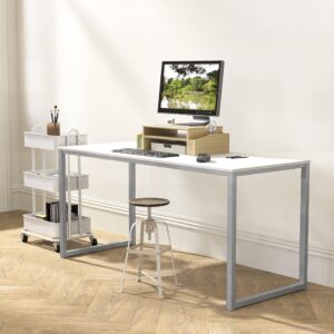 SHW Home Office 48-Inch Computer Desk, 24" Deep, White