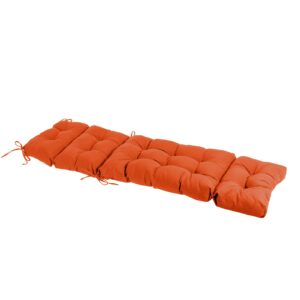 QILLOWAY Indoor/Outdoor Chaise Lounge Cushion,Spring/Summer Seasonal Replacement Cushions. (ORANGE)