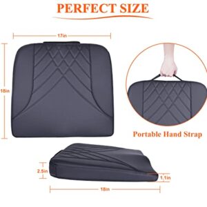 kingphenix Premium Car Seat Cushion, Memory Foam Driver Seat Cushion to Improve Driving View- Coccyx & Lower Back Pain Relief - Seat Cushion for Car, Truck, Office Chair (Black)