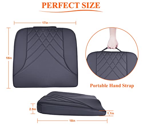 kingphenix Premium Car Seat Cushion, Memory Foam Driver Seat Cushion to Improve Driving View- Coccyx & Lower Back Pain Relief - Seat Cushion for Car, Truck, Office Chair (Black)