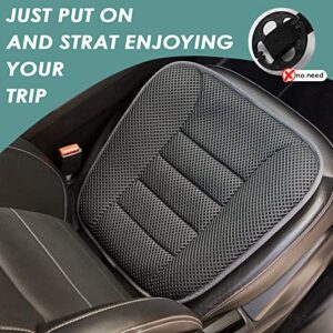 AEROiVi Car Seat Cushion for Driving, Breathable 3D Air Mesh, Non-Slip Bottom, Comfort Car Seat Protector, Car Seat Pad Also Works with Truck & Office Chair Home