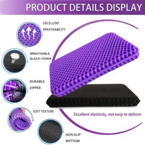 Extra thicken gel Seat Cushion for Long Sitting, Back, Sciatica, Tailbone Pain Relief Cushion, Use for The Car, Office, Wheelchair.(16.5×14.5×1.8inch)