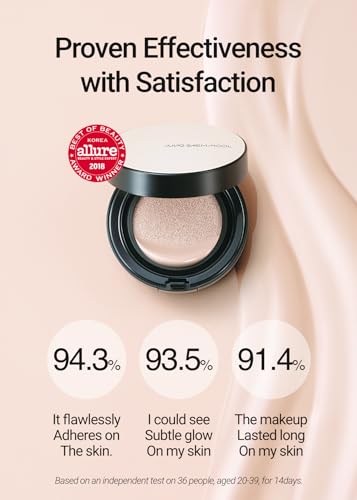 [JUNGSAEMMOOL OFFICIAL] Essential Skin Nuder Cushion (Fair Pink) | Refill Included | Natural Finish | Buildable Coverage | Makeup Artist Brand | Cream Foundation