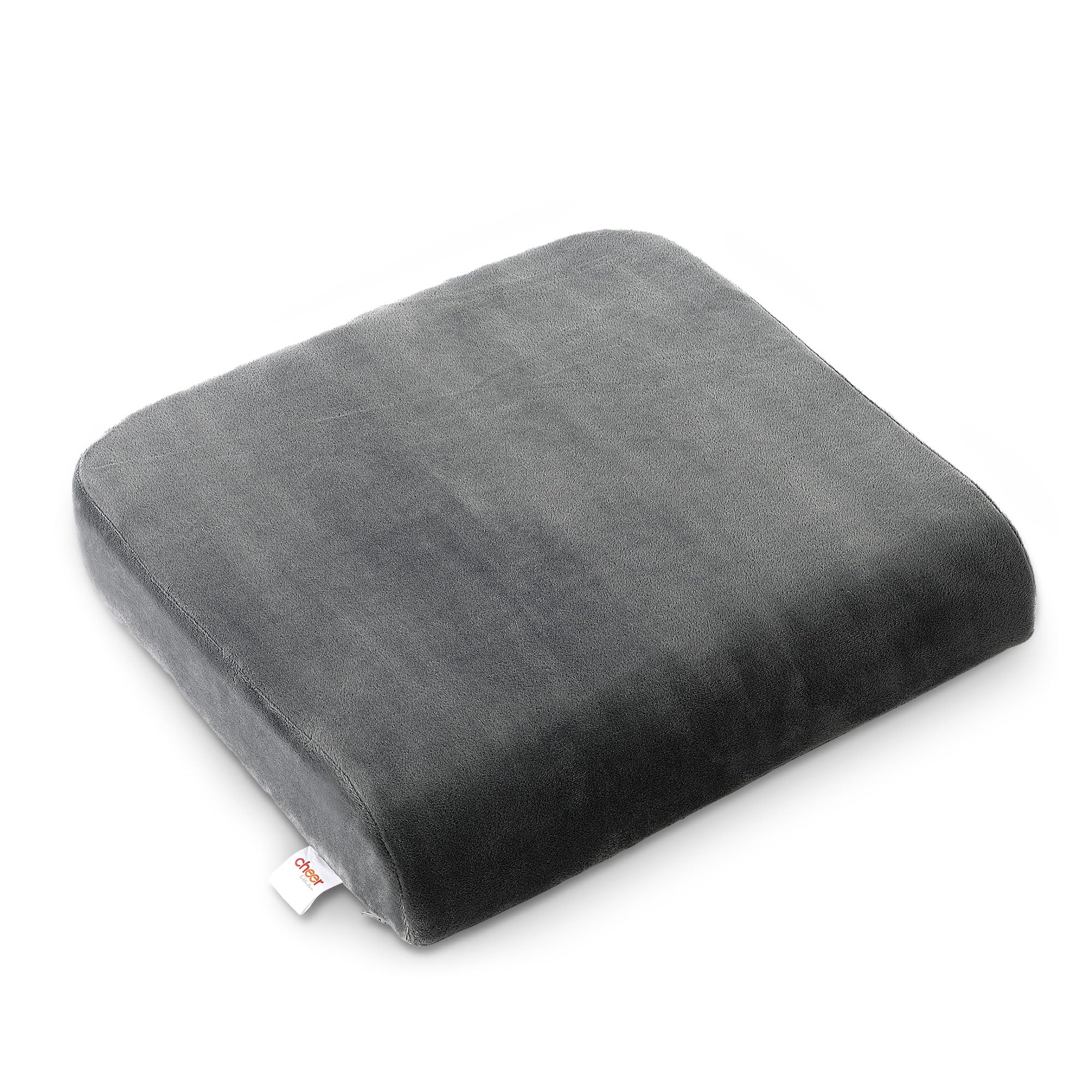 Cheer Collection Extra Large Seat Cushion | Memory Foam Comfort Pad for Prolonged Sitting with Removable Washable Cover