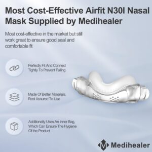 Medihealer 2 Packs Replacement Cushion for Airfit N30i(M), 2 Packs Old Version Curved Nasal Cradle Cushion Compatible with N30i, Soft & Comfortable Great-Value Supplies