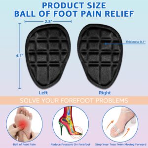 Dr.Foot Ball of Foot Cushions, Metatarsal Pads, Forefoot Pads, Anti Slip Shoe Inserts for Open Toe Shoe, Shoe Pads Heel Pads for Stop Feet from Sliding Forward - 3Pairs (Multicolor)