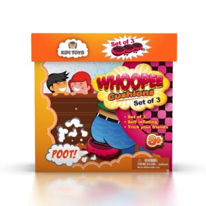 Whoopee Cushion Self Inflated 7" Set of 3 Gift Box Fart Prank Gag Novelty Trick Joke Toy for Kids Children Adults Office Home or Party