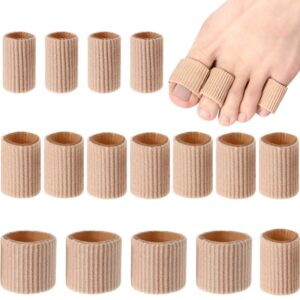 toe cushion tube toe tubes sleeves soft gel corn pad protectors for cushions corns, blisters, calluses, toes and fingers (mixed size toe cushion tube, 16 pieces)