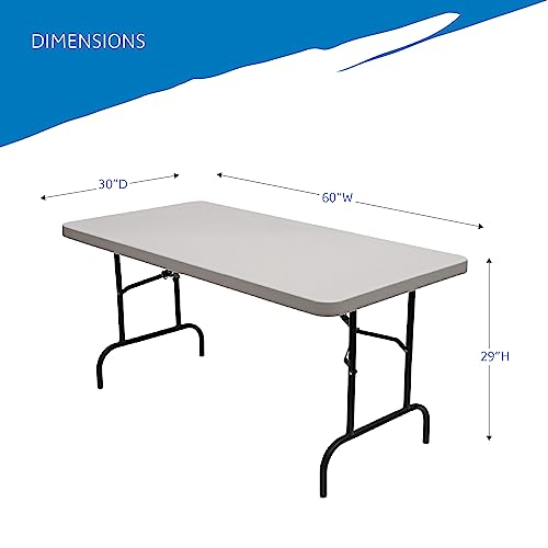 Iceberg - 65513 30" x 60" Folding Table, Platinum, IndestrucTable TOO 500 Series (MADE IN USA)