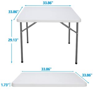 ZENY 3 Foot Portable Folding Table Camping Picnic Table Indoor Outdoor Dining Party Picnic Plastic Table