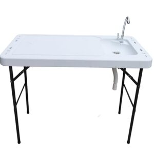 Old Cedar Outfitters Fish and Game Cleaning Table with Sink and Folding Legs