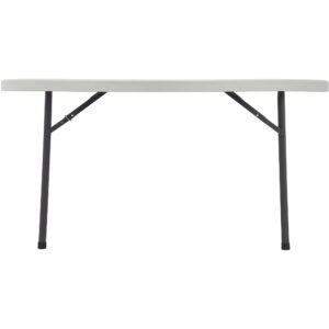 Lorell Banquet Folding Table - Round Top x 60" Table Top Diameter - 29.3" Height - Platinum/Gray