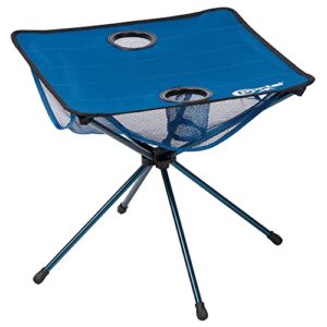 PORTAL Folding Camping Table, Ultralight Compact Aluminum Mesh Table with Carrying Bag, Small Beach Table Foldable Portable for Sand, Outdoor, Picnic, Camp, Boat, Travel, Blue