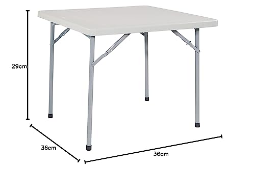 Office Star Resin Folding Table for Banquets, Picnics, and Parties, 36 Inch, Square