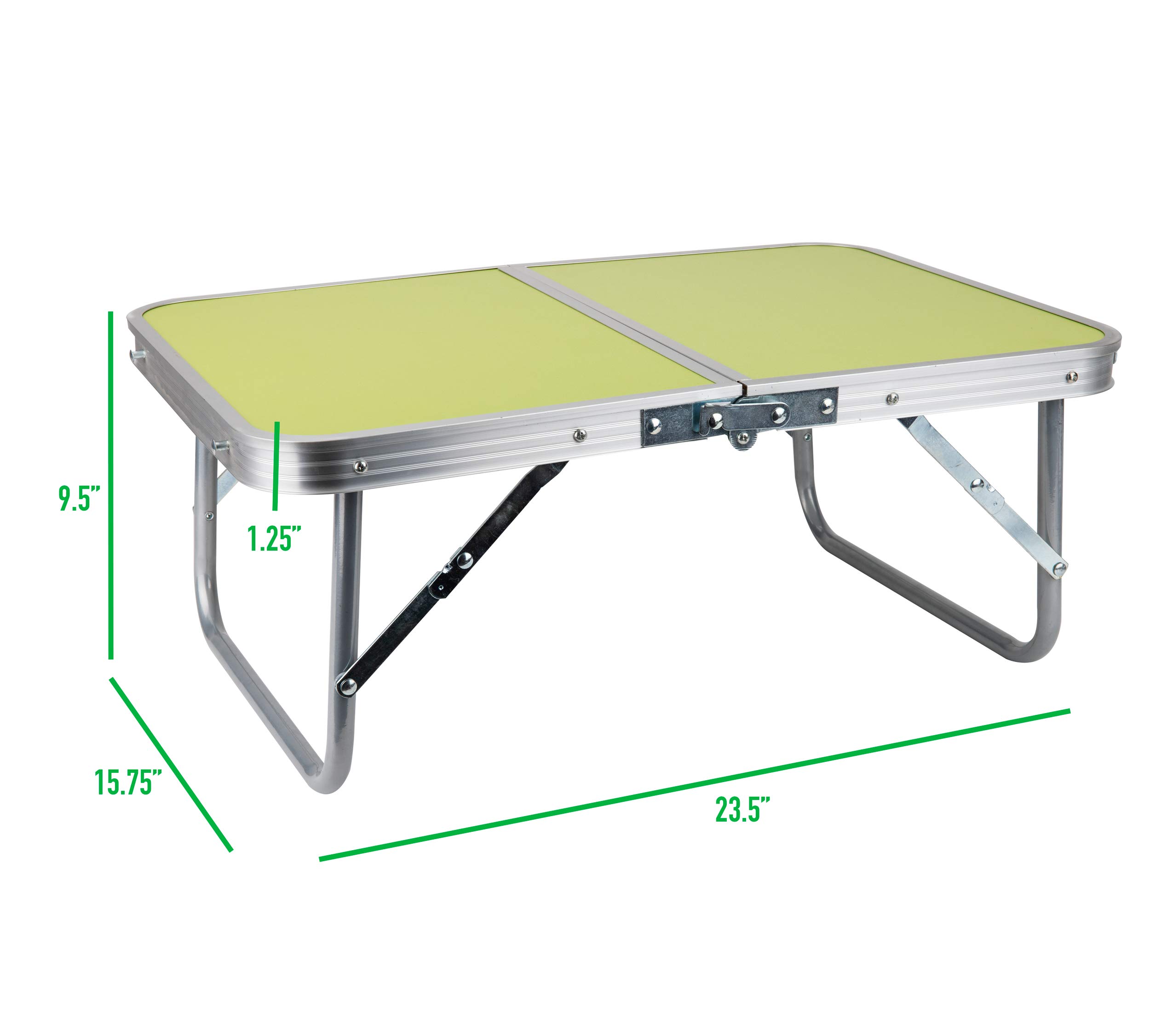 Mind Reader Lap Desk Laptop Stand, Bed Tray, Collapsible, Dorm Room, Portable, Dorm, MDF, Metal, 23.5" L x 16" W x 10" H, Green