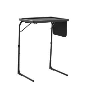 Totnz TV Tray Table, Folding TV Dinner Table Comfortable Folding Table with 3 Tilt Angle Adjustments for Eating Snack Food, Stowaway Laptop Stand,Black