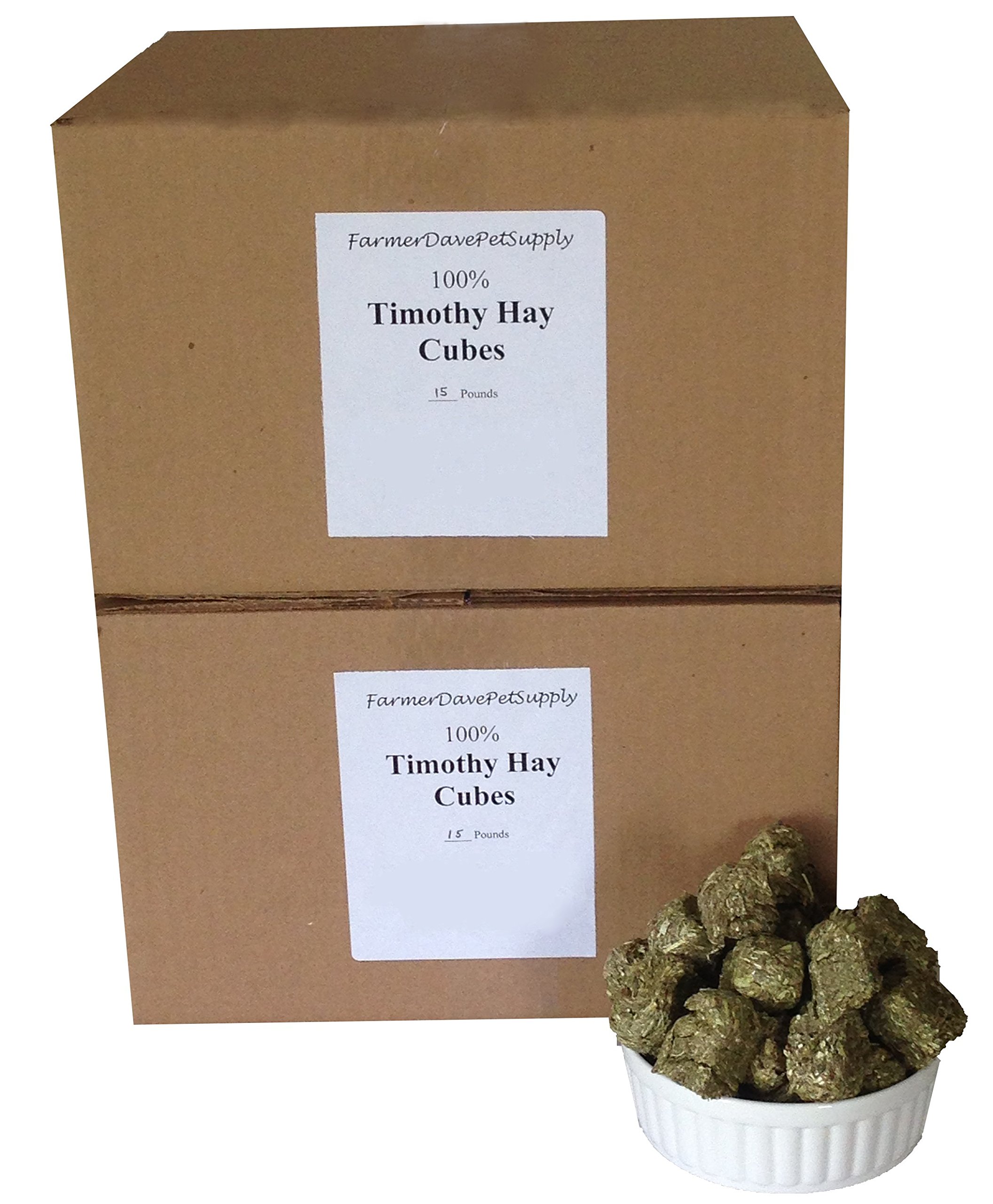 FarmerDavePetSupply 30 lb, Timothy HAY Mini Cubes for Pets