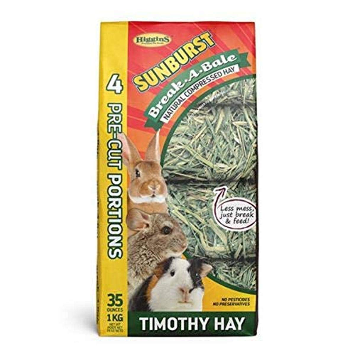 Higgins Sunburst Break-a-Bale Timothy Hay, 35 oz, Large