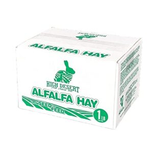 High Desert Alfalfa Hay - Dried Natural Alfalfa Hay for Rabbits, Guinea Pigs, Chinchillas, and Ferrets - Protein and Fiber Rich Food for Small Animals - Healthy Pet Food