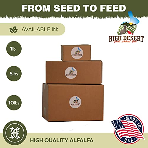 High Desert Alfalfa Hay - Dried Natural Alfalfa Hay for Rabbits, Guinea Pigs, Chinchillas, and Ferrets - Protein and Fiber Rich Food for Small Animals - Healthy Pet Food