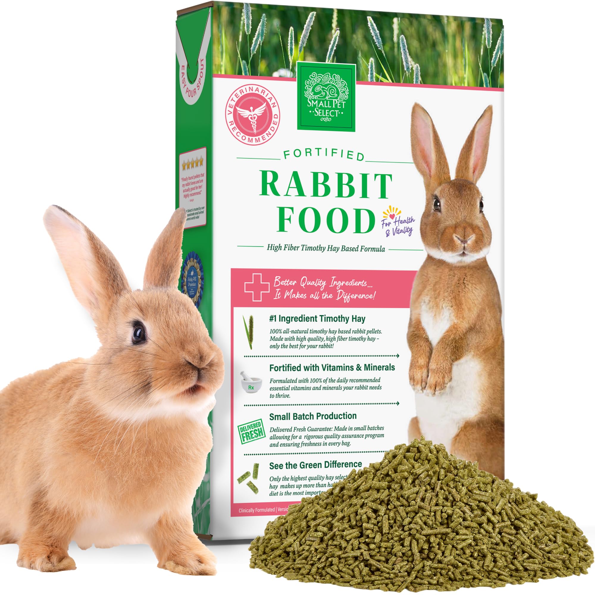 Small Pet Select Rabbit Food Pellets - 5 Pounds Delivered Fresh