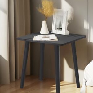 MIRROTOWEL Side Table, Small Table, Modern Home Decor Bedside Table for Living Room Bedroom Balcony Office,Easy to Assemble（Black）