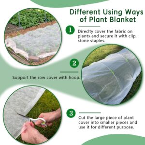 YARLANDSUN 10x30ft 0.9oz Floating Row Covers, Frost Plant Covers for Winter Freeze Protection, Blanket Plants Cloth Used in Outdoor Garden Raised Bed