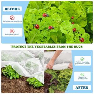 YARLANDSUN 10x30ft 0.9oz Floating Row Covers, Frost Plant Covers for Winter Freeze Protection, Blanket Plants Cloth Used in Outdoor Garden Raised Bed