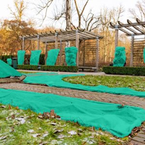 Kingdder Plant Covers Freeze Protection 10 ft x 30 ft Rectangular Frost Cloth Freeze Protection Plant Blanket Reusable Garden Fabric for Winter Vegetable Frost Sun Protection(2 Pieces)