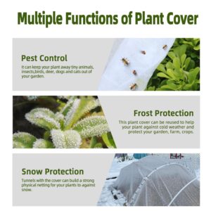 Plant Covers Freeze Protection 10x30ft Frost Cloth Blanket Floating Row Cover for Winter Protection 0.9 oz/yd²