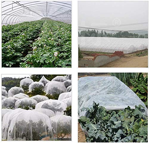 BGTOOL Garden Fabric Plant Cover Freeze Protection, Floating Row Cover 10ft×49ft Reusable Rectangle Frost Protection for Crop, Blanket for Vegetables & Plants for Preventing Cold Weather and Animal