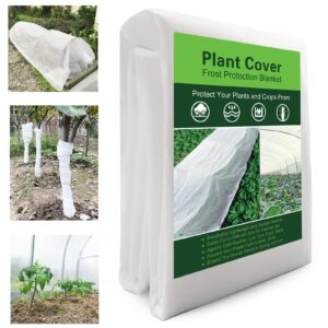 yffsidmy plant covers freeze protection 10'x20', plant covers for winter, frost cloth tree freeze protection, forst blankets for outdoor plants, winter floating row cover, white