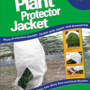 Gardaner Plant Covers Freeze Protection & Plant Frost Blanket - 2.5 oz/yd² 85 X 75 inch for Winter Cold Weather, Reusable Shrub Jacket Covers with Zipper & Drawstring