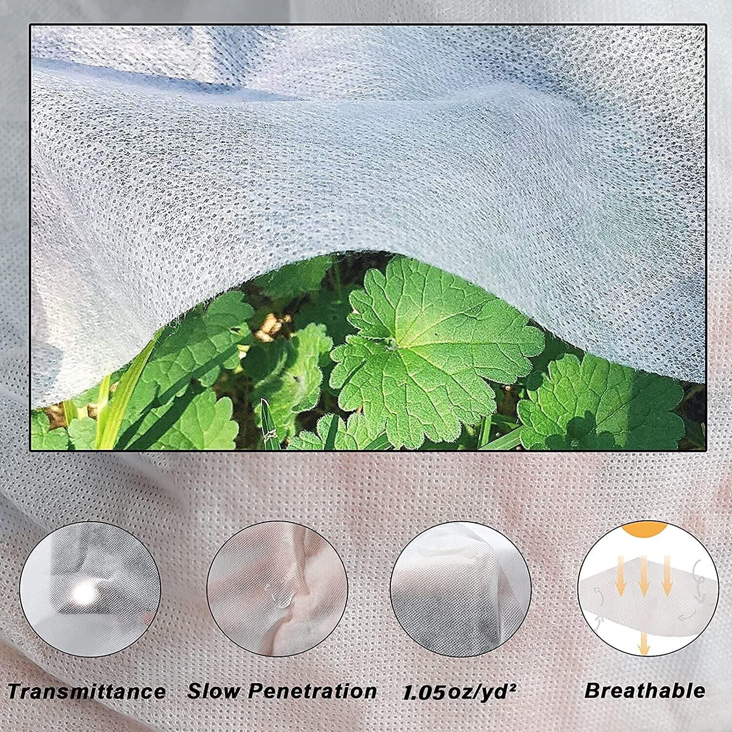 GonLei 2Pack 10X25 FT+1Pack 10X50FT Plant Covers Freeze Protection