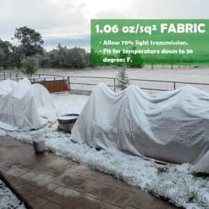 Plant Covers Freeze Protection, 10ft×33ft Reusable Rectangle Frost Protection Floating Row Cover Plant Blanket Garden Winterize Cover for Cold Weather Snow