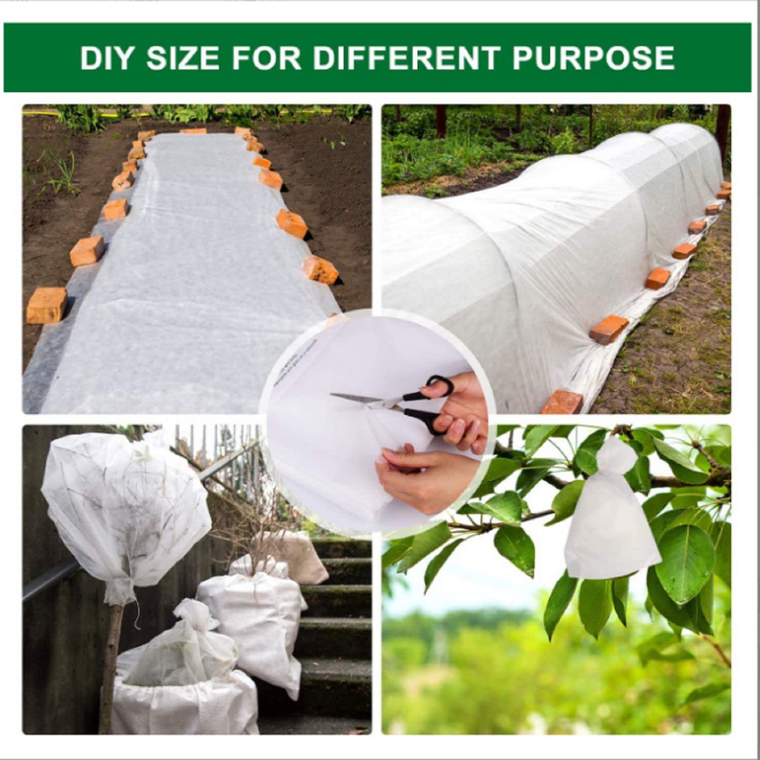 Plant Covers Freeze Protection, 1.2oz 10x30FT Frost Cloth Plant Freeze Protection, Plant Frost Blankets Covers for Outdoor Plants for Winter Cold Weather, Floating Row Cover for Vegetables