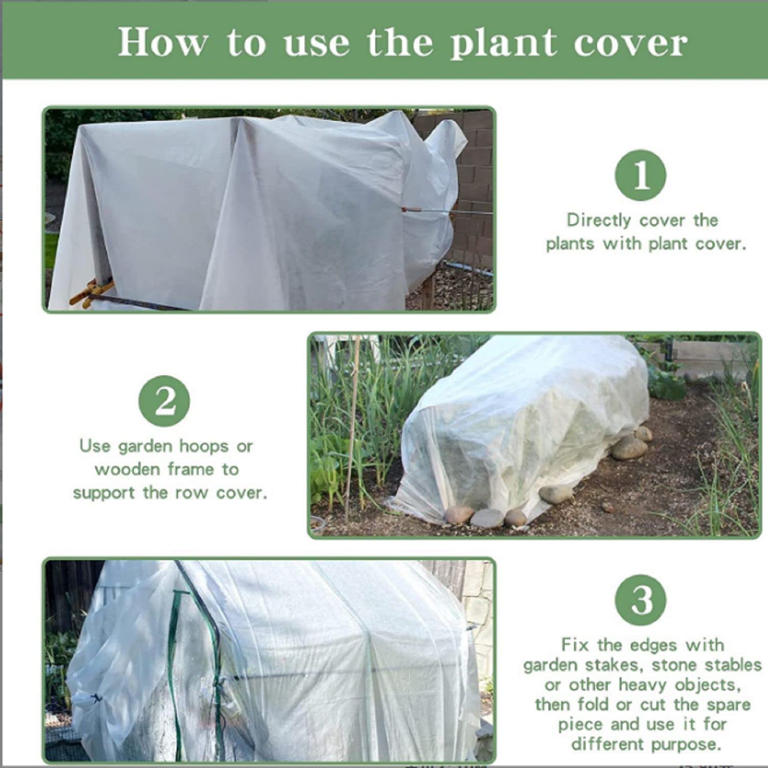 Plant Covers Freeze Protection, 1.2oz 10x30FT Frost Cloth Plant Freeze Protection, Plant Frost Blankets Covers for Outdoor Plants for Winter Cold Weather, Floating Row Cover for Vegetables