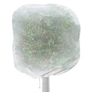 benefitusa multi-size plant covers freeze frost protection,warm frost cloth plant covers for winter frost protection for potted plants fruit trees (120''x120'')