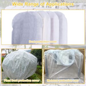 10 X 30FT Plant Covers Freeze Protection, White Nonwoven Fabric Frost Blankets for Outdoor Plants with 20Pcs Stainless Steel Clips, Plant Covers for Winter Greenhouse Frost Sun Shade Protection