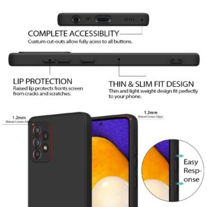 Vanjua [2 Pack] for Samsung Galaxy A52 Case, Galaxy A52s 5G Case, Stylish Silicone Slim Full-Body Protective Cover for Galaxy A52 / A52s Phone Case (Black+Dark Green)