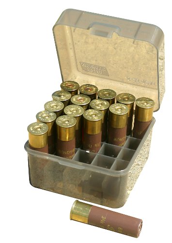 MTM 25 Round Shotshell Box (Clear Smoke), Large