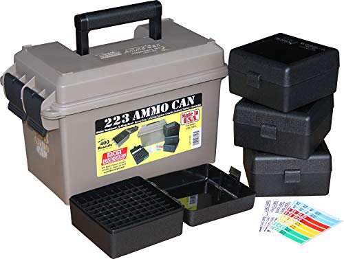 MTM ACC223 Ammo Can Combo (Holds 400 Rounds), Dark Earth