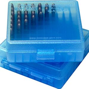 MTM P-100-22-24 22-Long Rifle 100 Round Flip-Top Ammo Box Clear Blue, Small