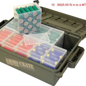 MTM SS25-00 Shell Stack 25 Rd. Compact Shotshell Storage Box (Set of 4)