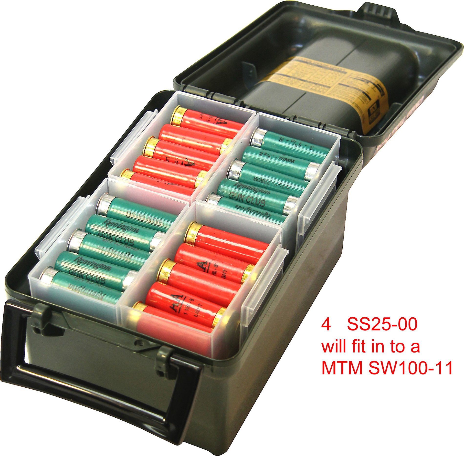 MTM SS25-00 Shell Stack 25 Rd. Compact Shotshell Storage Box (Set of 4)