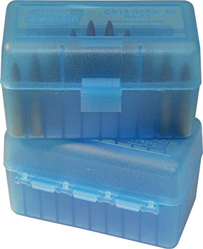 MTM 50 Round Rifle Ammo Box 17, 204, 223, 5.56x45, 6x47